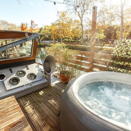 Bateau-hôtel Peniche De Charme Avec Jacuzzi Sur Canal Du Midi Toulouse